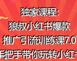 狼叔小红书爆款推广引流训练课7.0，手把手带你玩转小红书