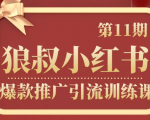 狼叔小红书爆款推广引流训练课第11期，手把手带你玩转小红书