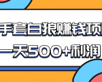 某团队收费项目：空手套白狼，一天500+利润，人人可做