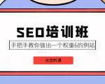 SEO培训班课程，手把手教你做出一个权重6的例站，价值8000元