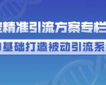 制定精准引流方案专栏6.0，0基础打造被动引流系统