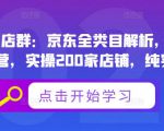 贝千电商店群：京东全类目解析，京东店群专业运营，实操200家店铺，纯实战经验