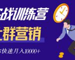 社群营销全套体系课程，助你了解什么是社群，教你快速步入月营10000+