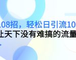 引流108招，轻松日引流100+人，让天下没有难搞的流量