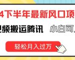 2024下半年最新风口项自，海外视频搬运腾讯，小白可上手，轻松月入过万【揭秘】