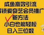 闲鱼高效引流，解锁爱奇艺会员推广新玩法，小白也能轻松日入三位数【揭秘】