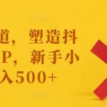 蓝海赛道，塑造抖音戒烟IP，新手小白日入500+【揭秘】