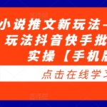 小说推文新玩法—话题类玩法抖音快手批量搬运实操【手机版】