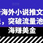 最新海外小说推文去重大法，突破流量池，出海赚美金