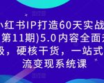 小红书IP打造60天实战营(第11期)5.0​内容全面升级，硬核干货，一站式引流变现系统课