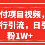 爆火赔付项目视频，全网平台进行引流，日引创业粉1W+【揭秘】