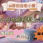 ai原创治愈小屋，小白也能轻松上手，一发即火，篇篇10w+【揭秘】