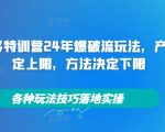 拼多多特训营24年爆破流玩法，产品决定上限，方法决定下限，各种玩法技巧落地实操