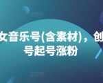 抖音美女音乐号(含素材)，创新美女号起号涨粉