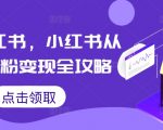 掘金小红书，小红书从0到1涨粉变现全攻略