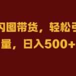 抖音闪图带货，轻松引爆流量，日入几张【揭秘】