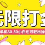 各种平台无限打金玩法，单机30-50纯自撸玩法，适合小白【揭秘】