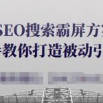 SEO搜索霸屏方案，手把手教你打造被动引流系统【视频课程】