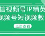 微信视频号IP精英班-视频号短视频教程