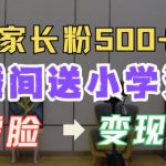 直播间送小学资料，每天引流家长粉500+，变现闭环模式【揭秘】