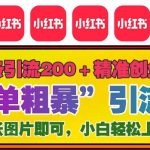 12月底小红书”简单粗暴“引流法，单条引流200+精准创业粉