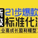 21步爆款必爆标准化流程，全新升级，打造企业高成长盈利模型